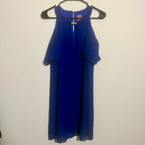 Vince Camuto Royal Blue Cold Shoulder Dress, Size 8